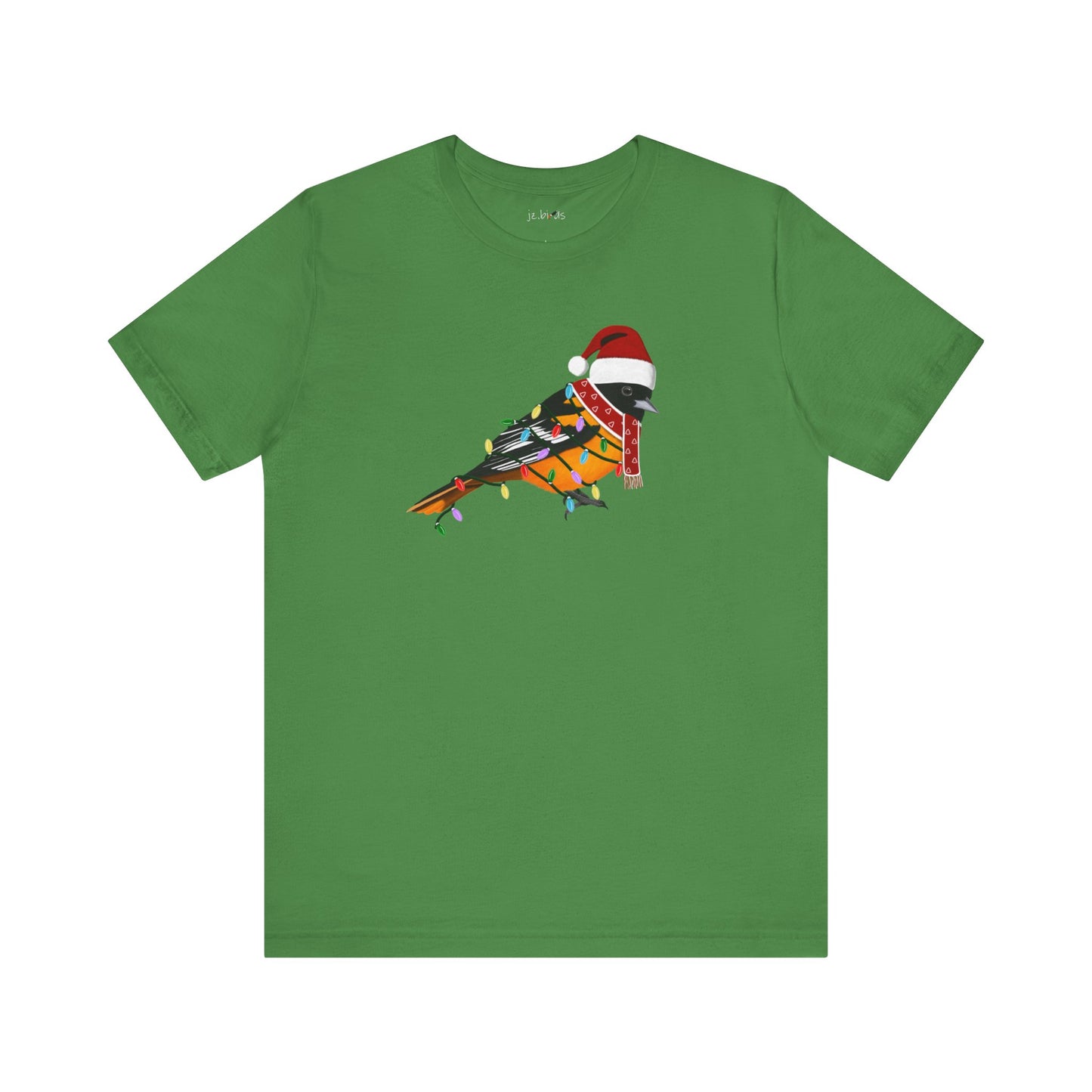 Baltimore Oriole with Fairy Lights Christmas Bird T-Shirt