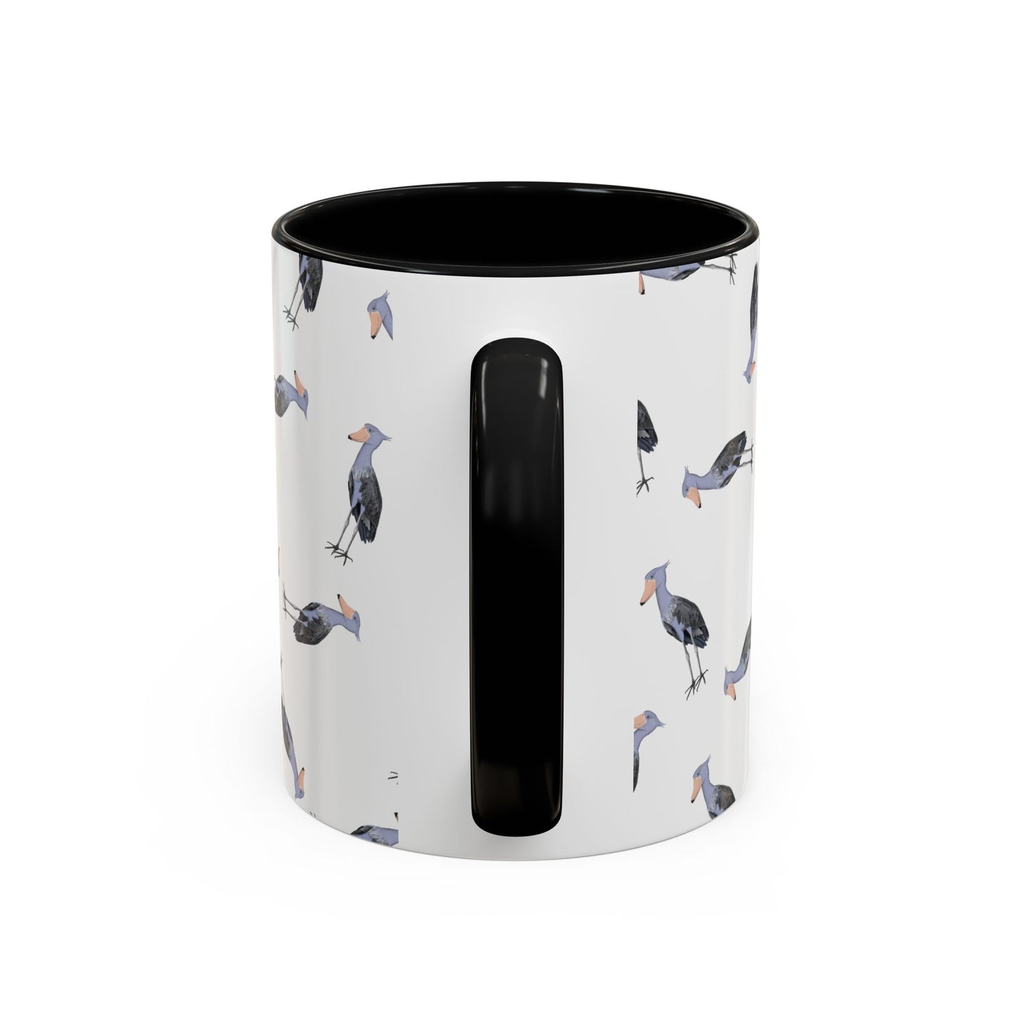 Schuhschnabel Tasse mit Streumuster | Vogelmotiv Kaffeebecher für Vogelbeobachter & Naturfreunde – Accent Coffee Mug,