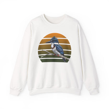 Belted Kingfisher Sweatshirt | Bird Watcher Crewneck | Unisex Songbird Gift for Bird Lovers