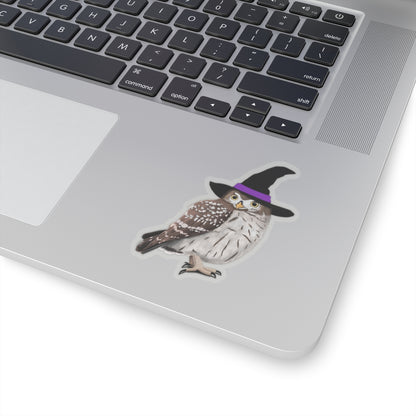 Owl Halloween Witch Hat Bird Sticker