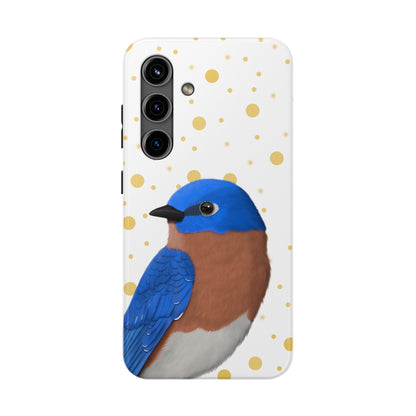 Bluebird Bird Art Tough Phone Case White