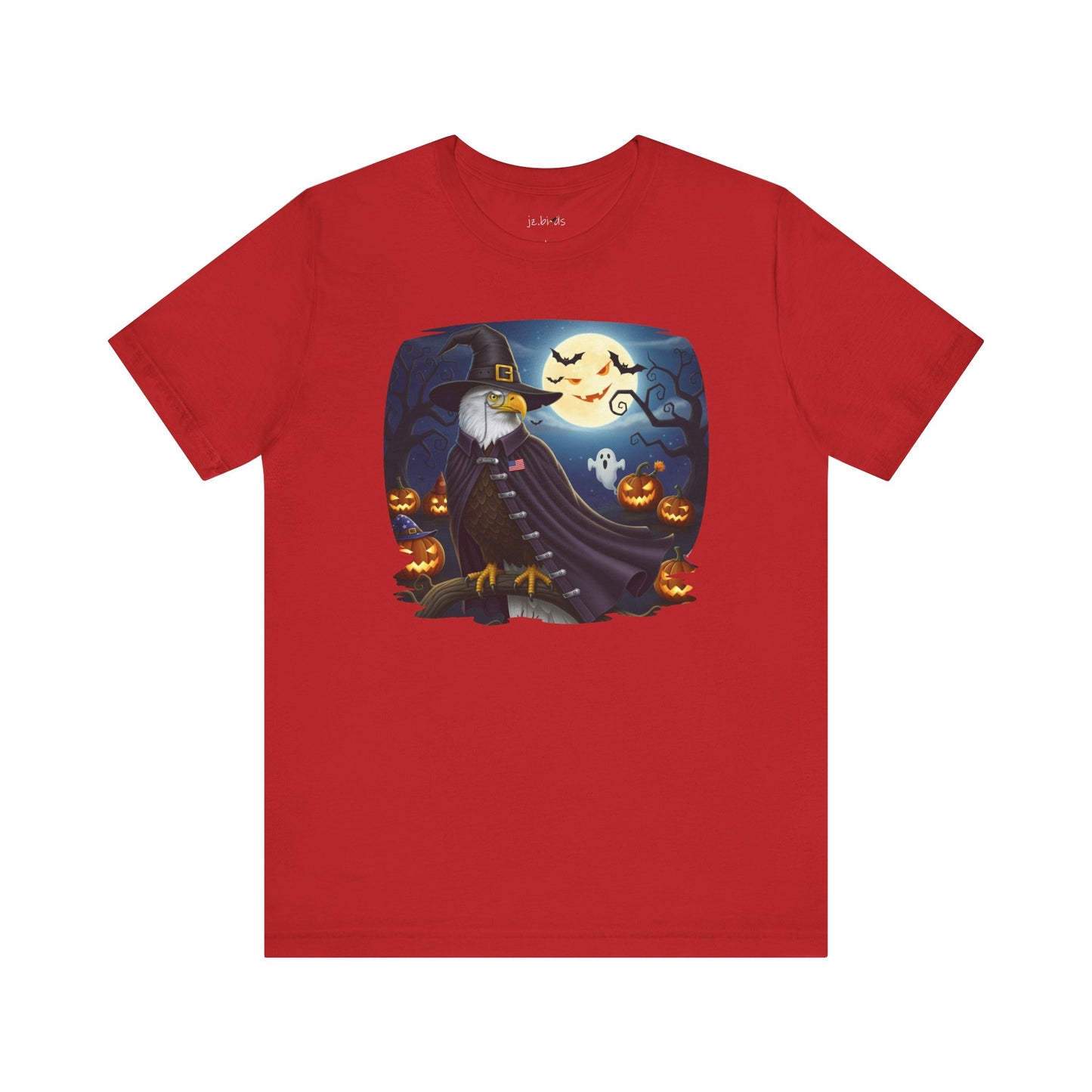 Bald Eagle Halloween Bird T-Shirt - Spooky Full Moon Halloween Costume for Bird Lovers