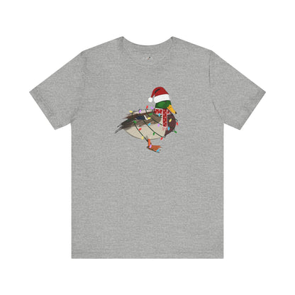 Mallard with Fairy Lights Christmas Bird T-Shirt