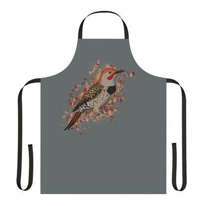 Northern Flicker Bird Art Apron Dark Grey