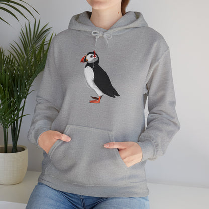 Puffin with Music Headphones Bird Birdwatching Birdlover Hoodie