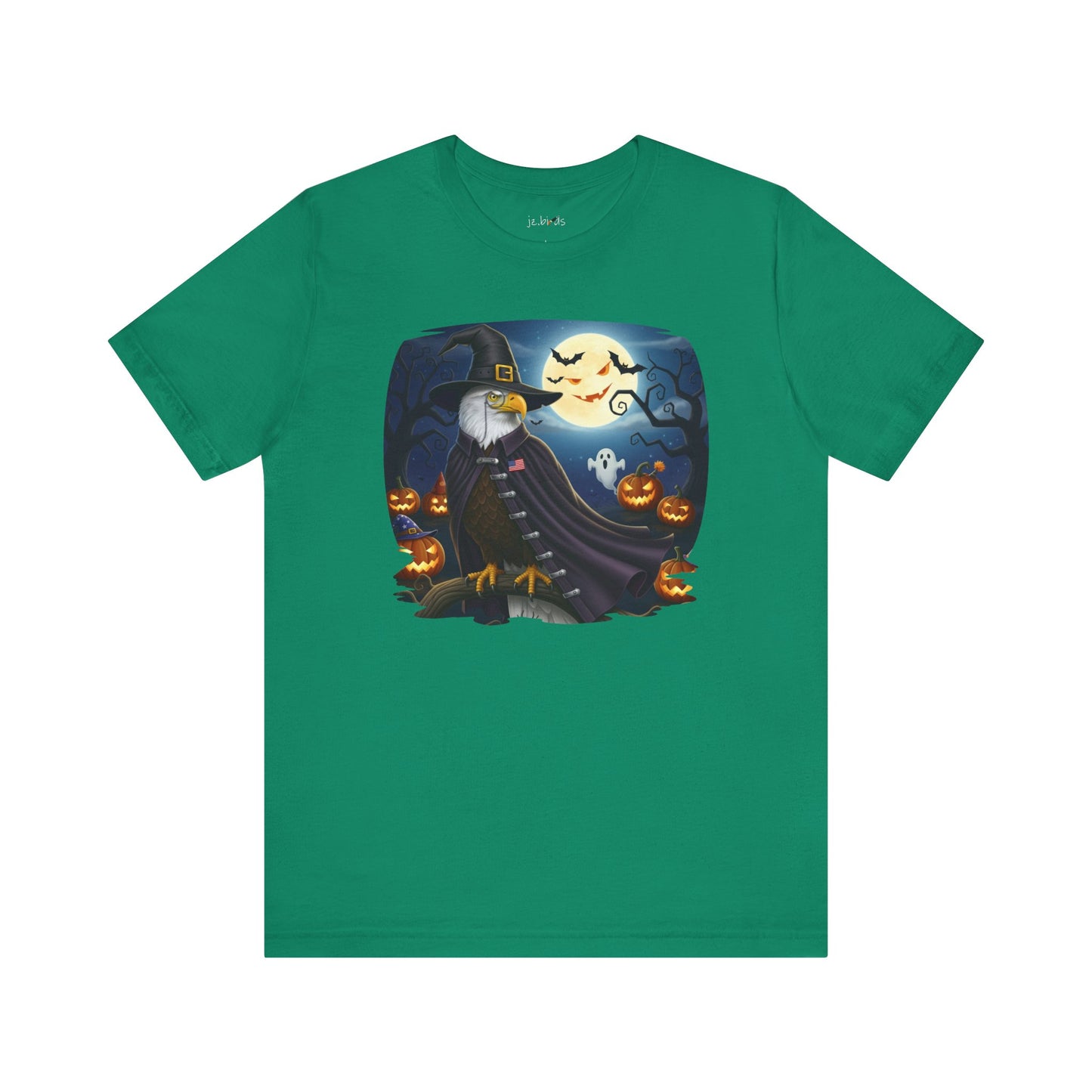 Bald Eagle Halloween Bird T-Shirt - Spooky Full Moon Halloween Costume for Bird Lovers