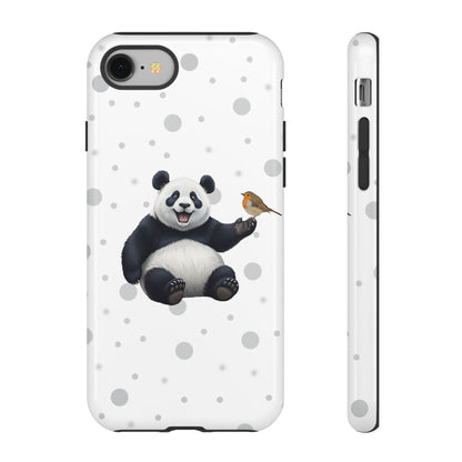 Rotkehlchen mit Panda iPhone & Google Pixel Tiermotiv Handyhülle - Tierisch guter Schutz