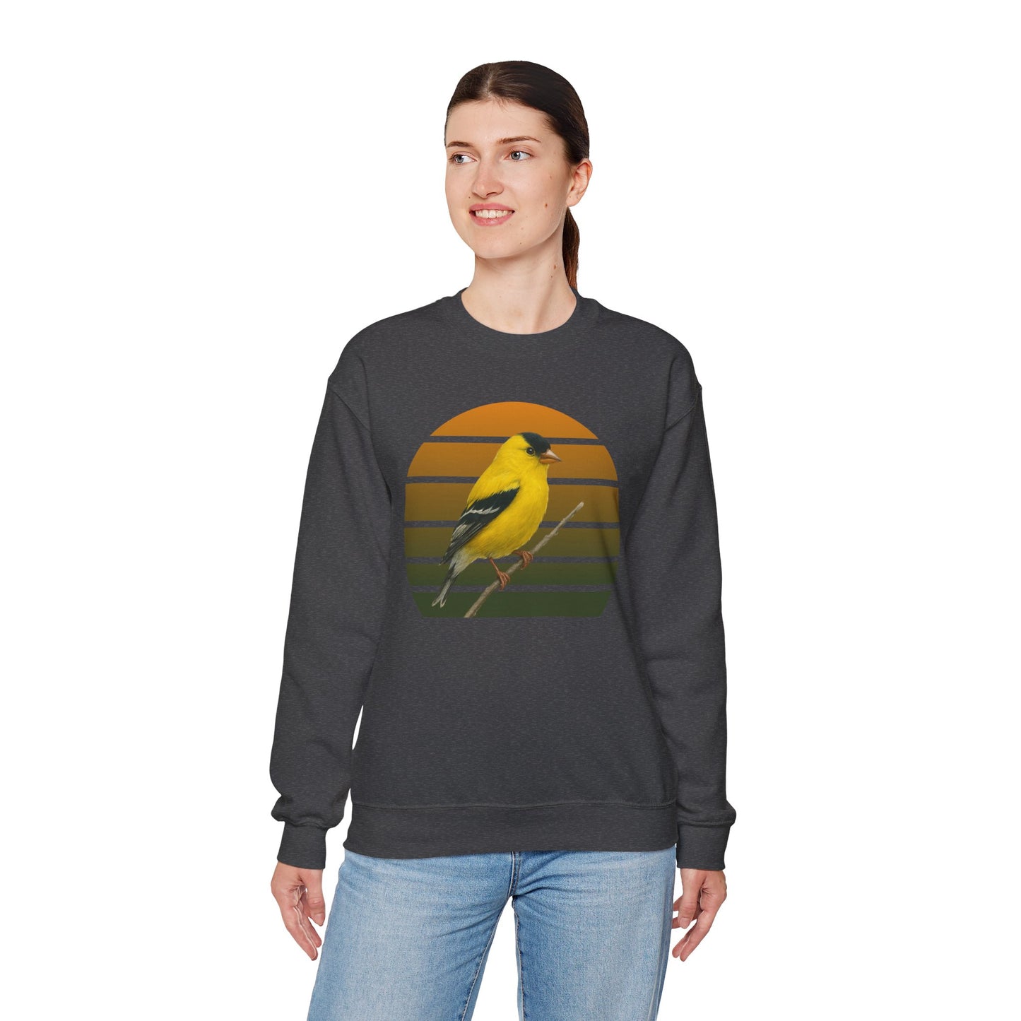 American Goldfinch Sweatshirt | Unisex Bird Lover Pullover | Wildlife Birder Gift | Songbird Crewneck