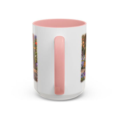 Robin Rosi Flower Bed Mug - Cute Backyard Bird Watcher Gift