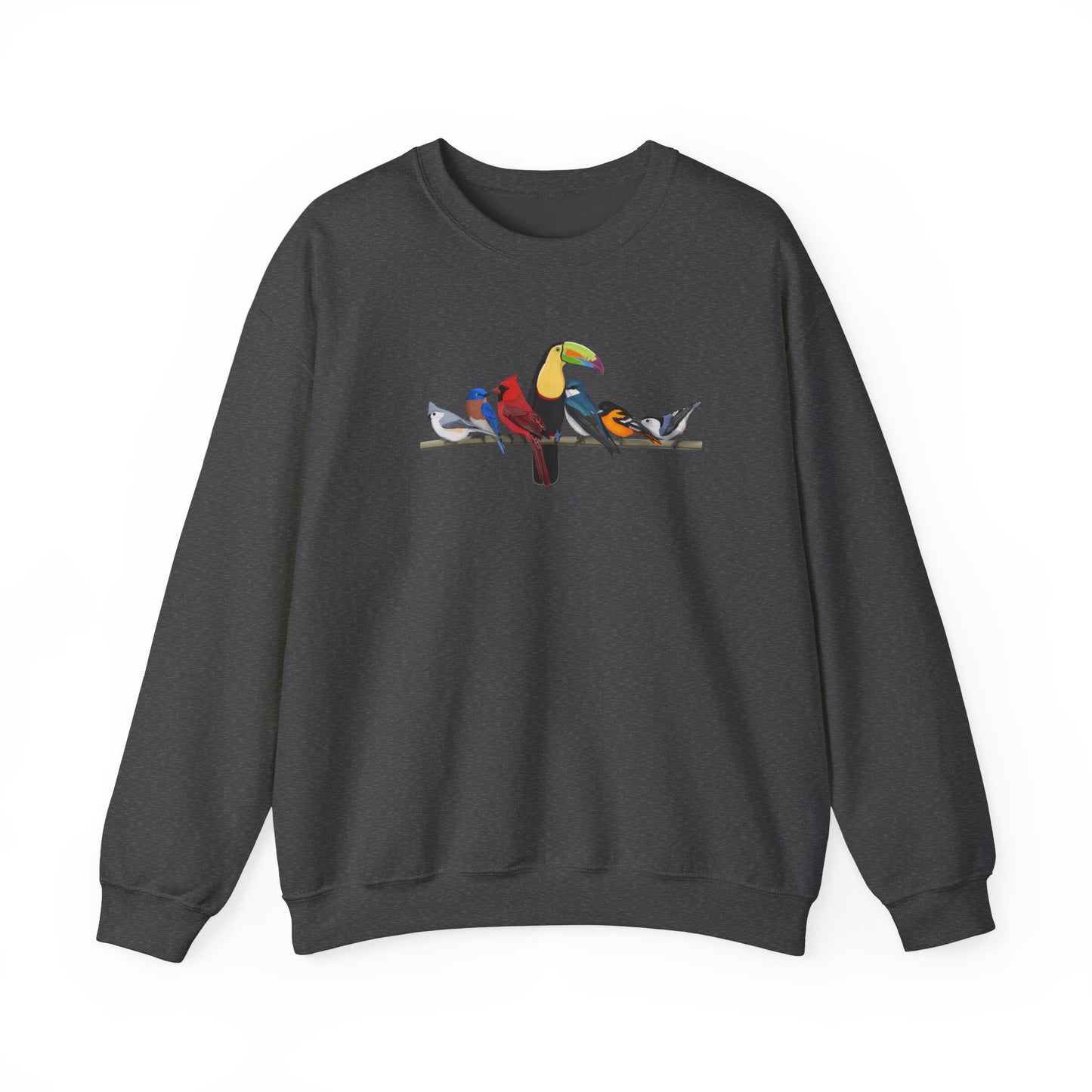 Birds on a Branch Toucan Cardinal Tree Swallow Bluebird Oriole Bird Birding & Birdwatching Sweatshirt