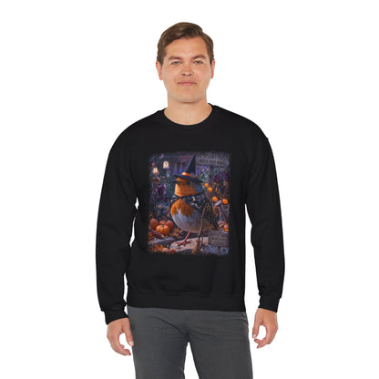 Robin Rosi Halloween Witch Sweatshirt – Cozy Crewneck for Spooky Season