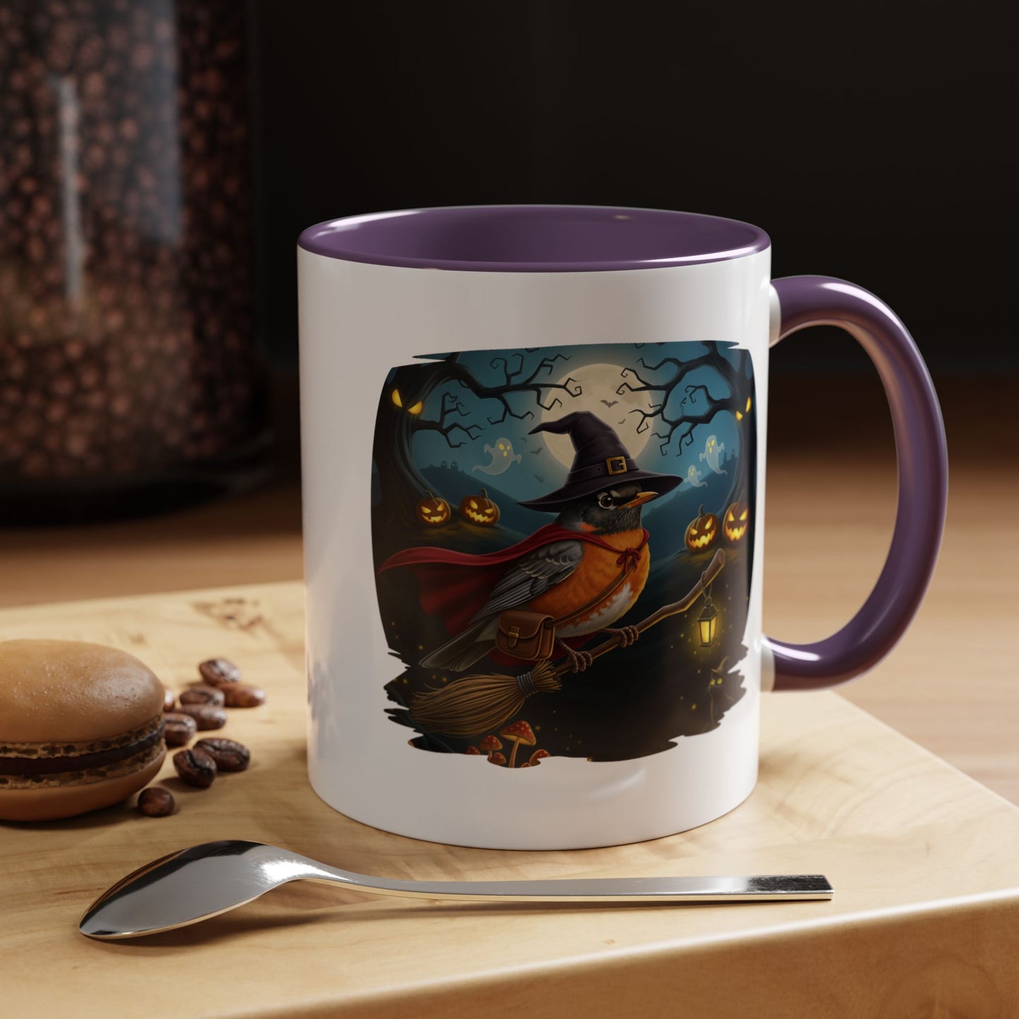 American Robin Halloween Bird Mug - Perfect Bird Lover Gift for Spooky Season
