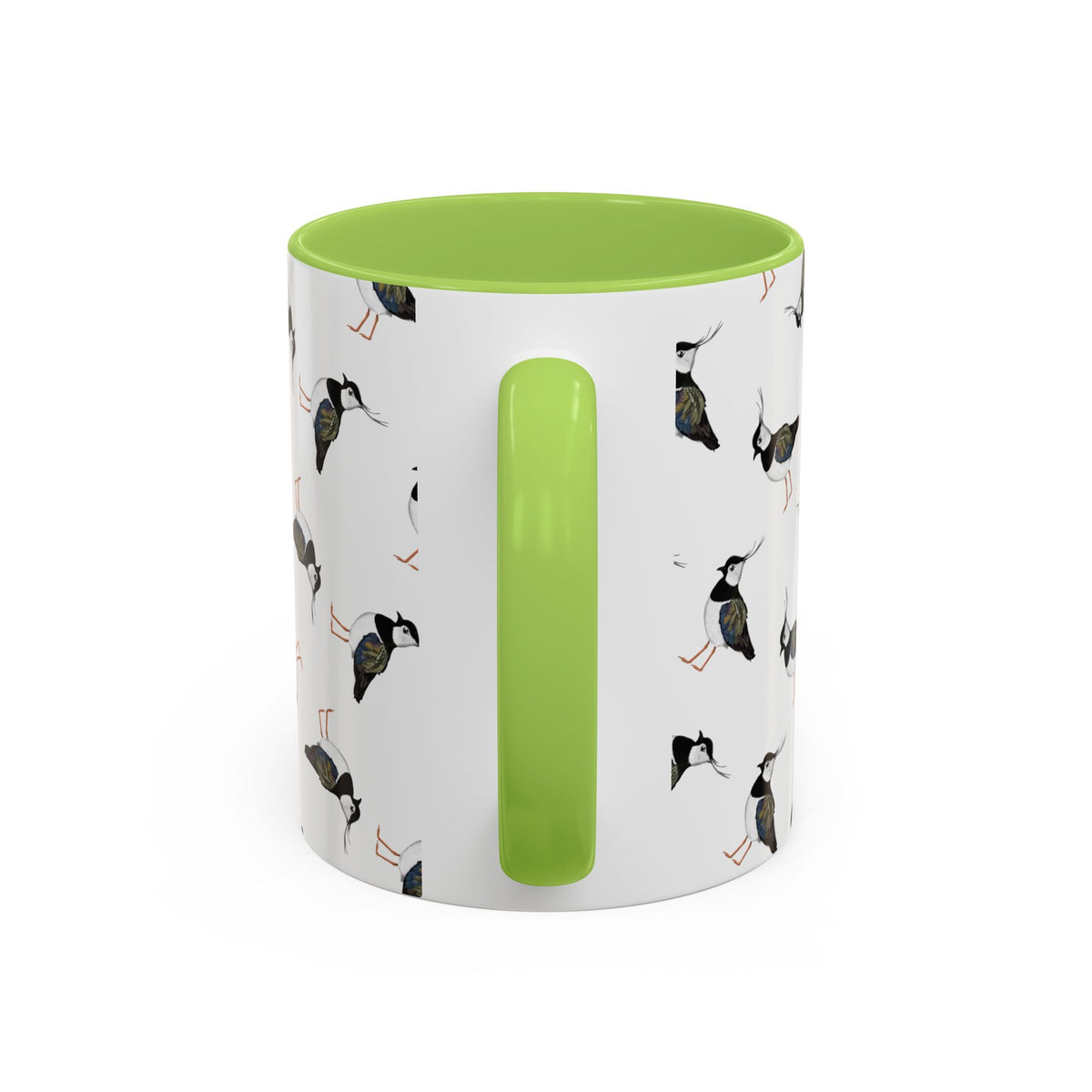 Kiebitz Tasse mit Streumuster | Vogelmotiv Kaffeebecher für Vogelbeobachter & Naturfreunde