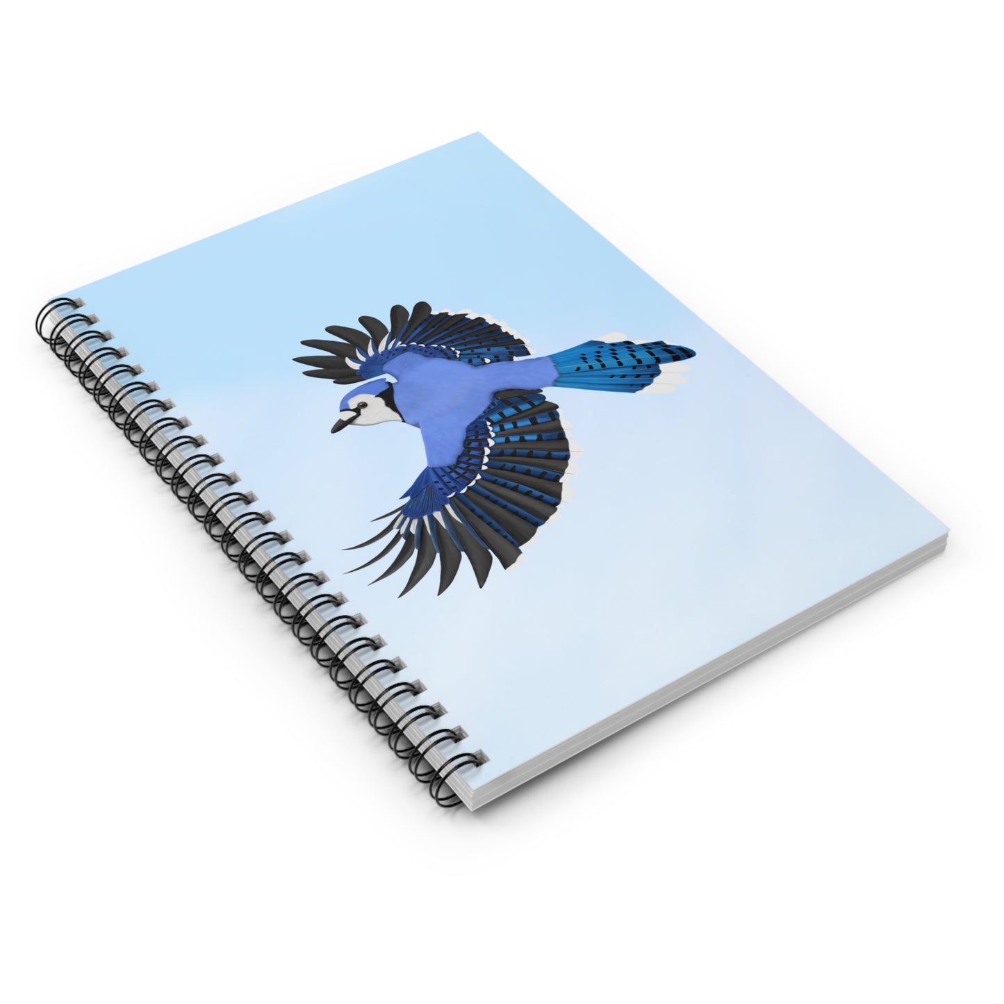 Blue Jay Bird Birdlover Spiral Notebook Ruled Line 6" x 8"
