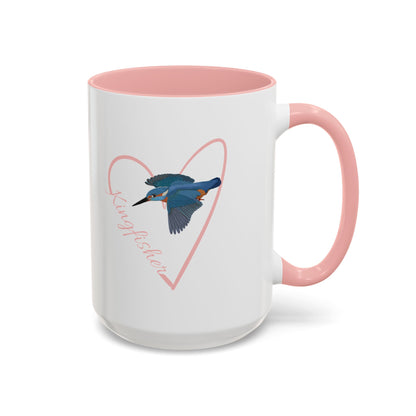 Kingfisher Mug Bird with Heart for Bird Lovers