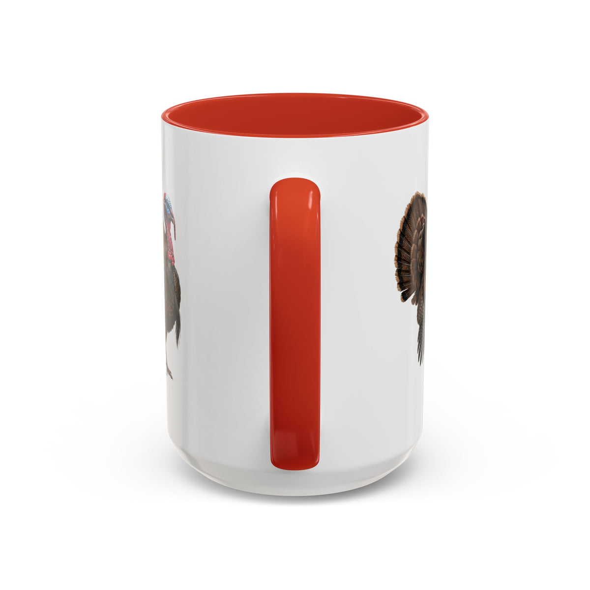 Thanksgiving Turkey Two-Tone Mug | Wild Turkey Bird Art Coffee Cup | Fall Gift