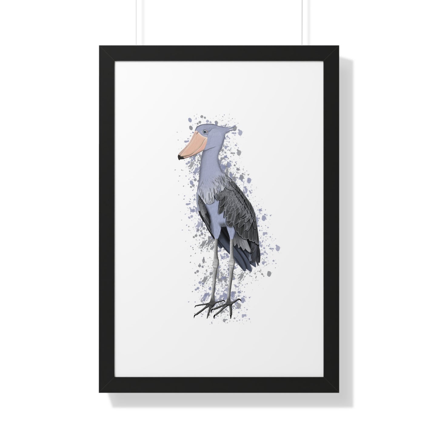 shoebill bird art framed poster