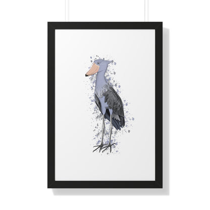 shoebill bird art framed poster