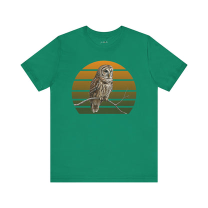 Barred Owl T-Shirt | Unisex Retail Fit Bird Lover Tee | Wildlife Birder Gift