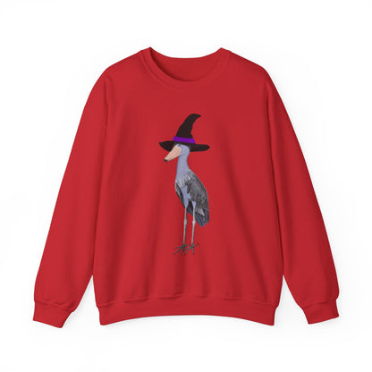 Shoebill Halloween Witch Birdwatcher Biologist Bird Sweatshirt