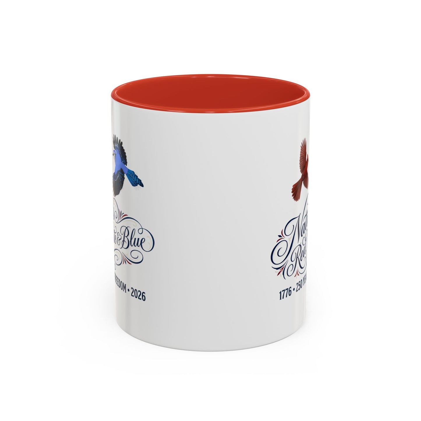 Cardinal & Blue Jay America 250 Mug | Red, White & Blue Ceramic Cup