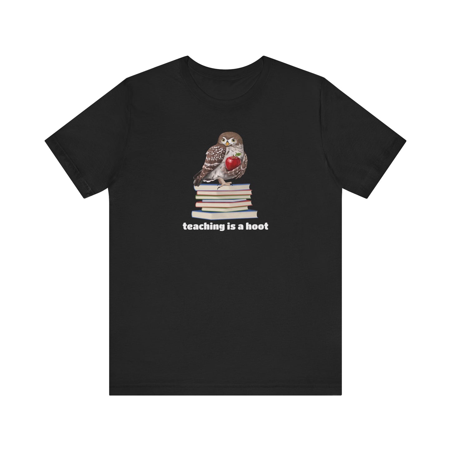 Cute Owl on Books Teacher Shirt – Teaching is a Hoot – Back to School Apple Aesthetic