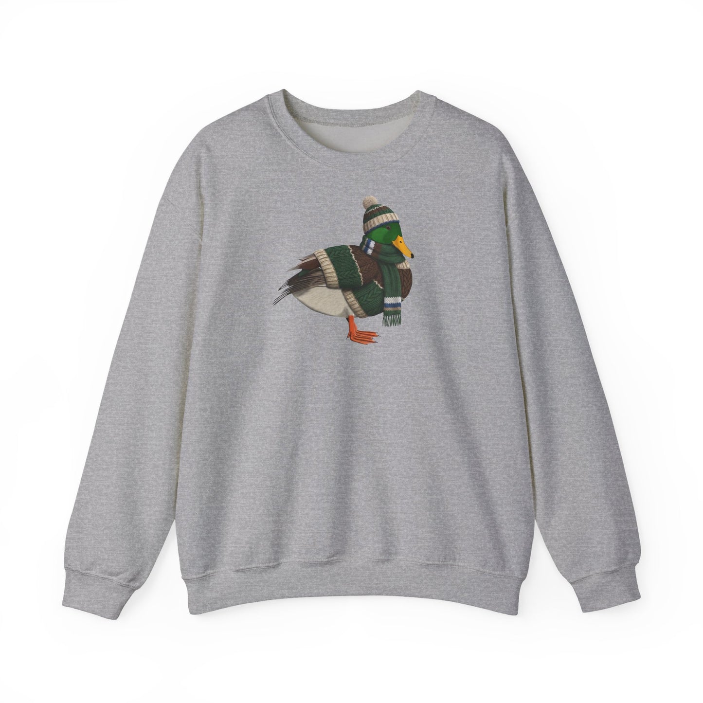 Ente in Strick Weihnachts-Sweatshirt | Unisex Vogel Sweater für Vogelfreunde & Vogelbeobachter