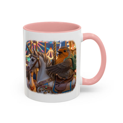 Robin Rosi Unicorn Carousel Premium Mug for Bird Lovers