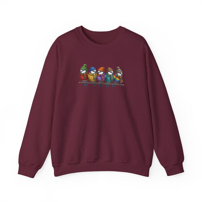 Blaumeisen in Strick Winter-Sweatshirt | Unisex Vogel Sweater für Vogelfreunde & Vogelbeobachter