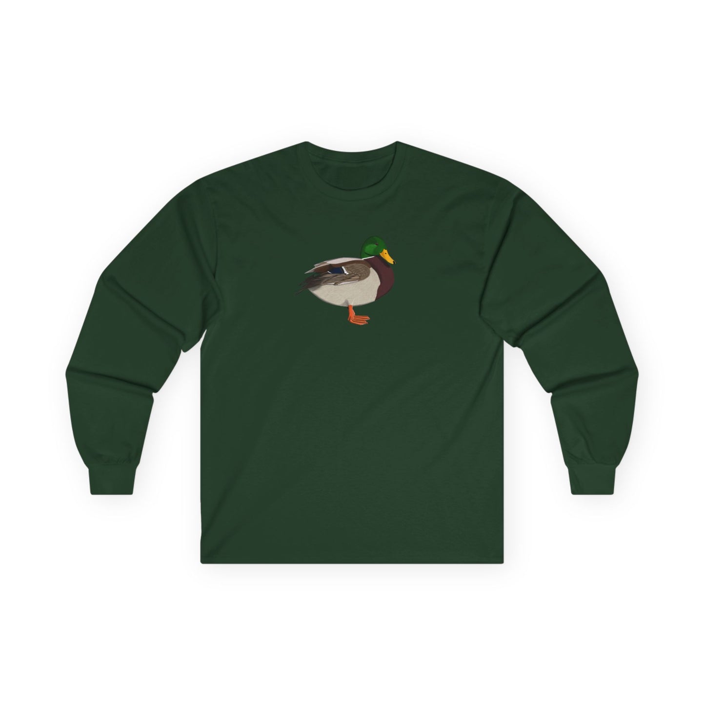 Mallard Birding & Birdwatching Bird Cotton Long Sleeve T-Shirt