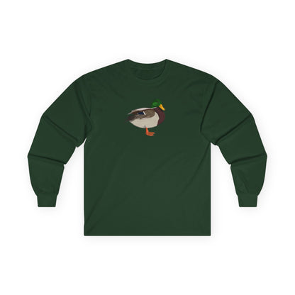 Mallard Birding & Birdwatching Bird Cotton Long Sleeve T-Shirt