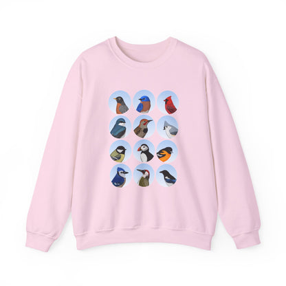 Birds Sweatshirt Bluebird Cardinal Robin Blue Jay Puffin Bird Watching & Bird Lovers