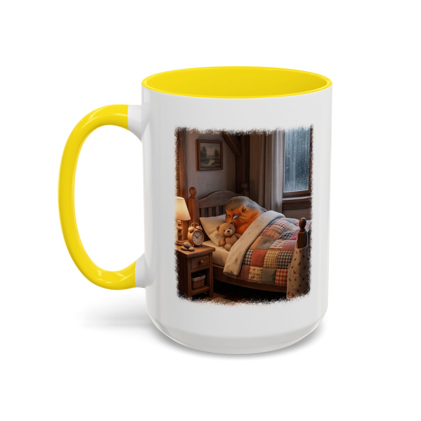 Robin Rosi Sleeping in Bed Mug for Bird Lovers