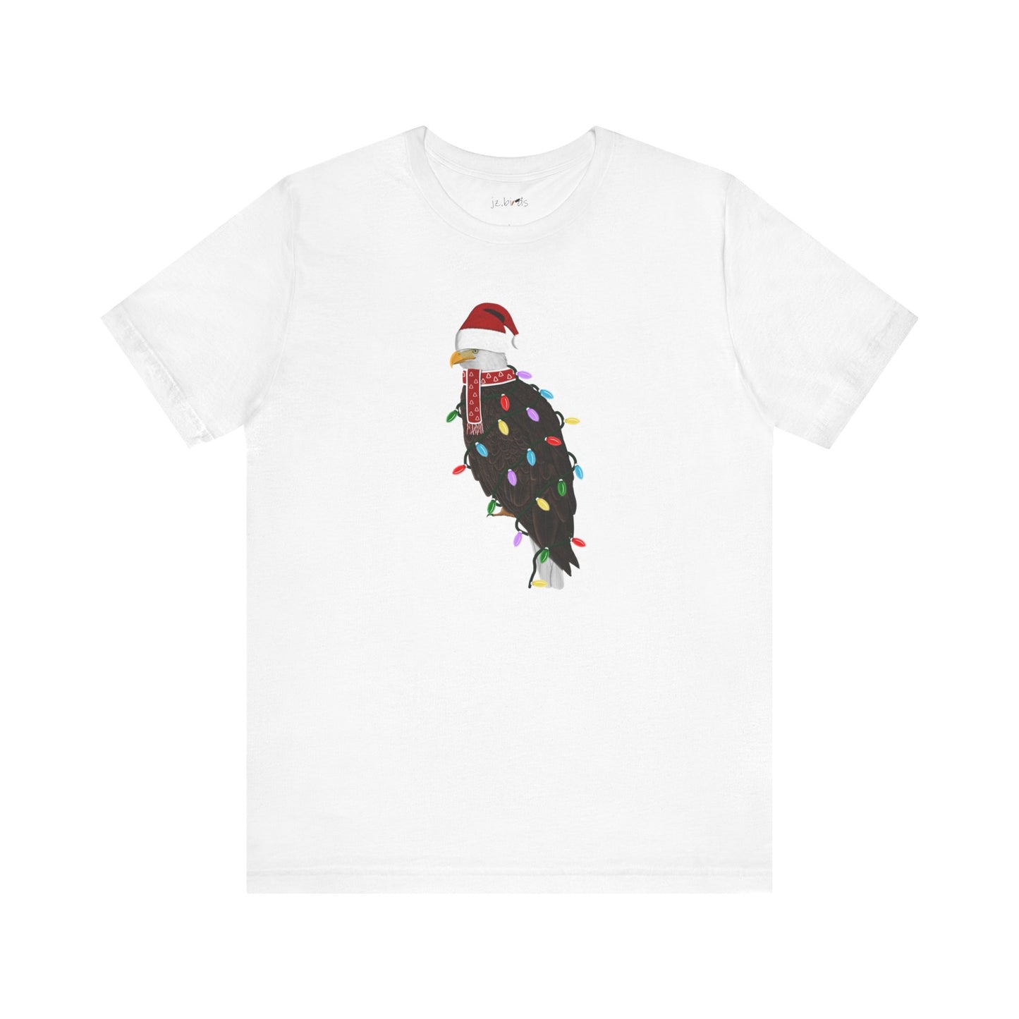 Bald Eagle with Fairy Lights Christmas Bird T-Shirt