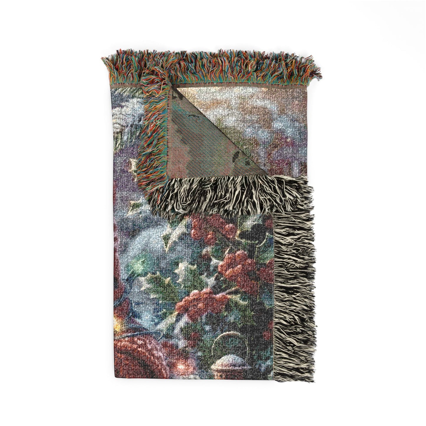 Northern Cardinal Woven Blanket – Tangled Lights Christmas Throw