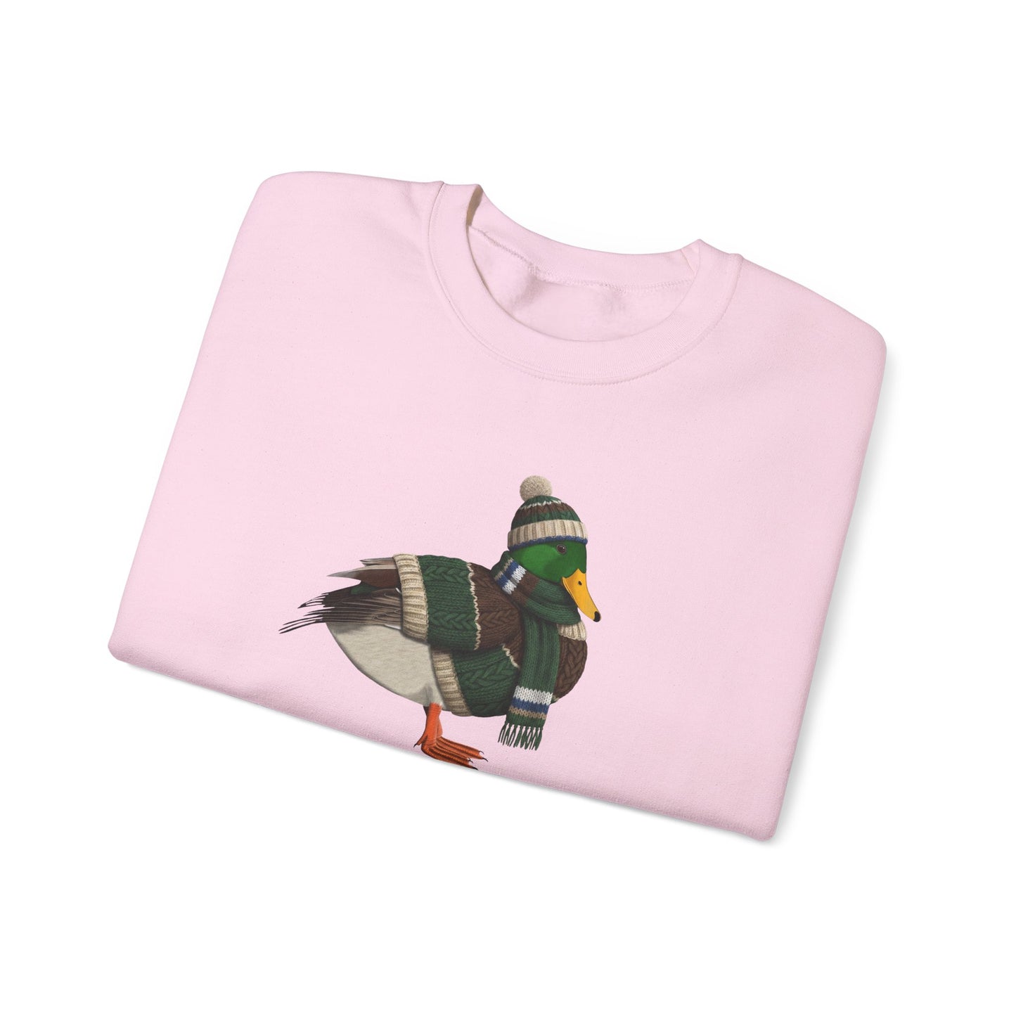 マガモの冬用スウェットシャツ | バードウォッチャークルーネック | 鳥好きの方へのユニセックスの鳴鳥ニットギフト