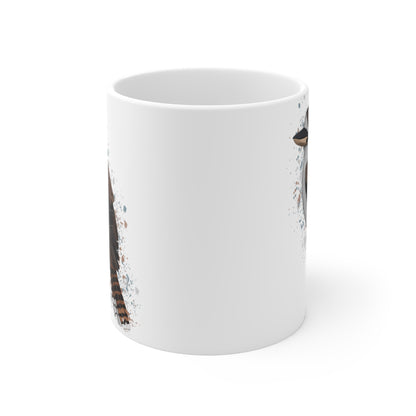 Kookaburra Bird Ceramic Mug 11oz White - jz.birds