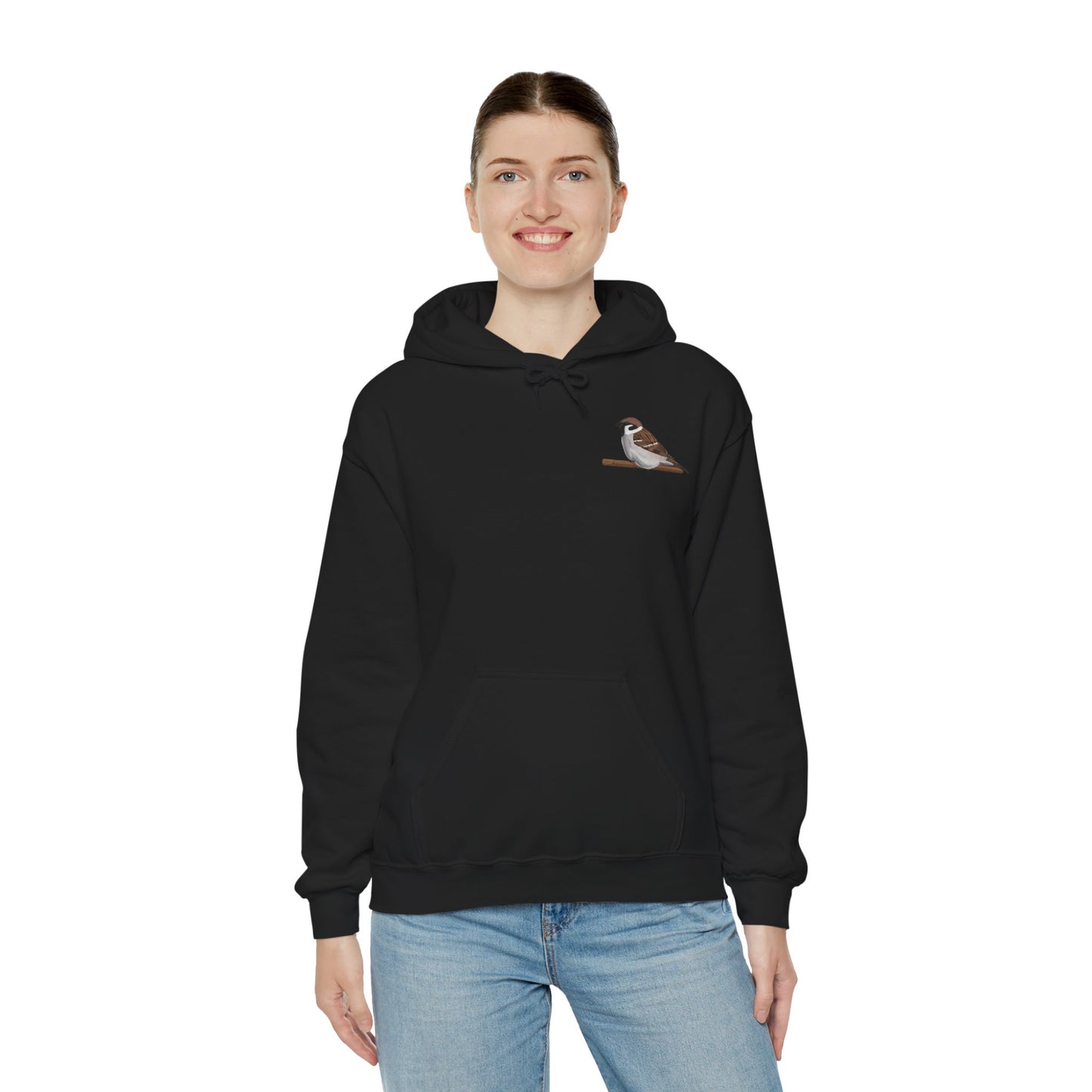 Feldsperling Hoodie - Vogel Kapuzenpullover für Vogelbeobachter & Naturliebhaber mit Vogelmotiv