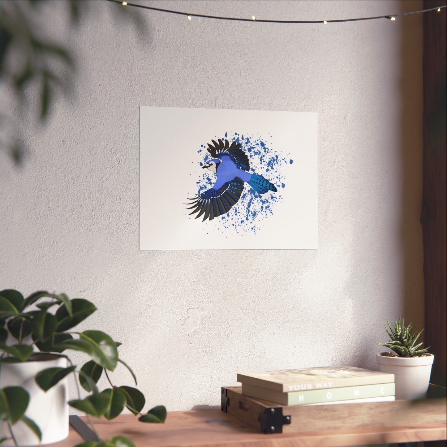 Blue Jay Bird Artwork Matte Poster