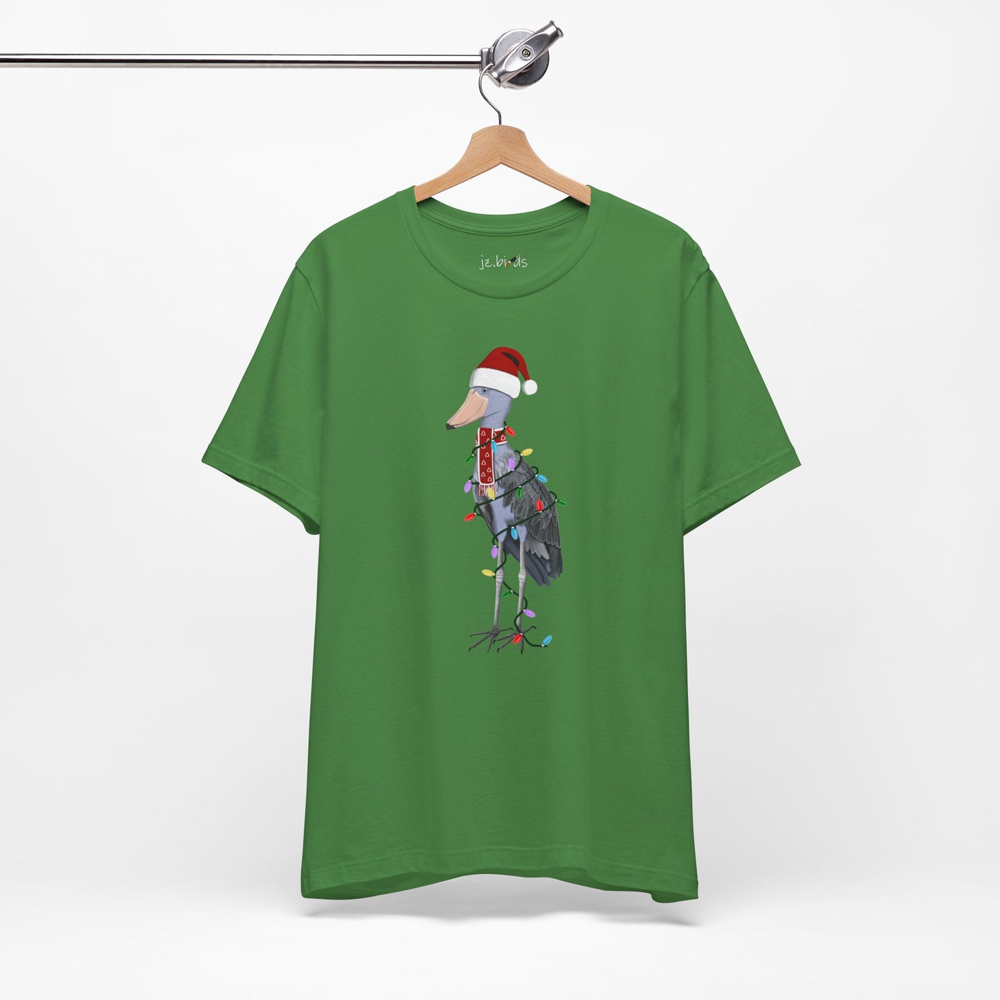 Shoebill with Fairy Lights Christmas Bird T-Shirt