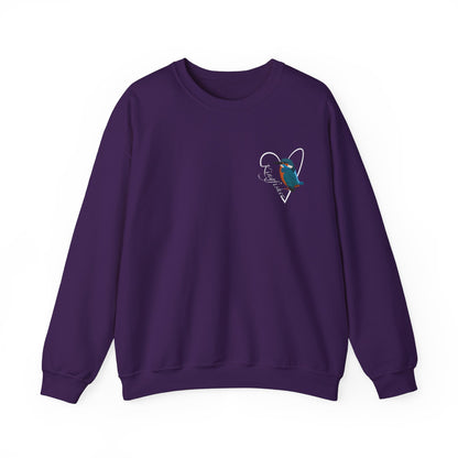 Kingfisher Heart Birdlover Biologist Bird Sweatshirt