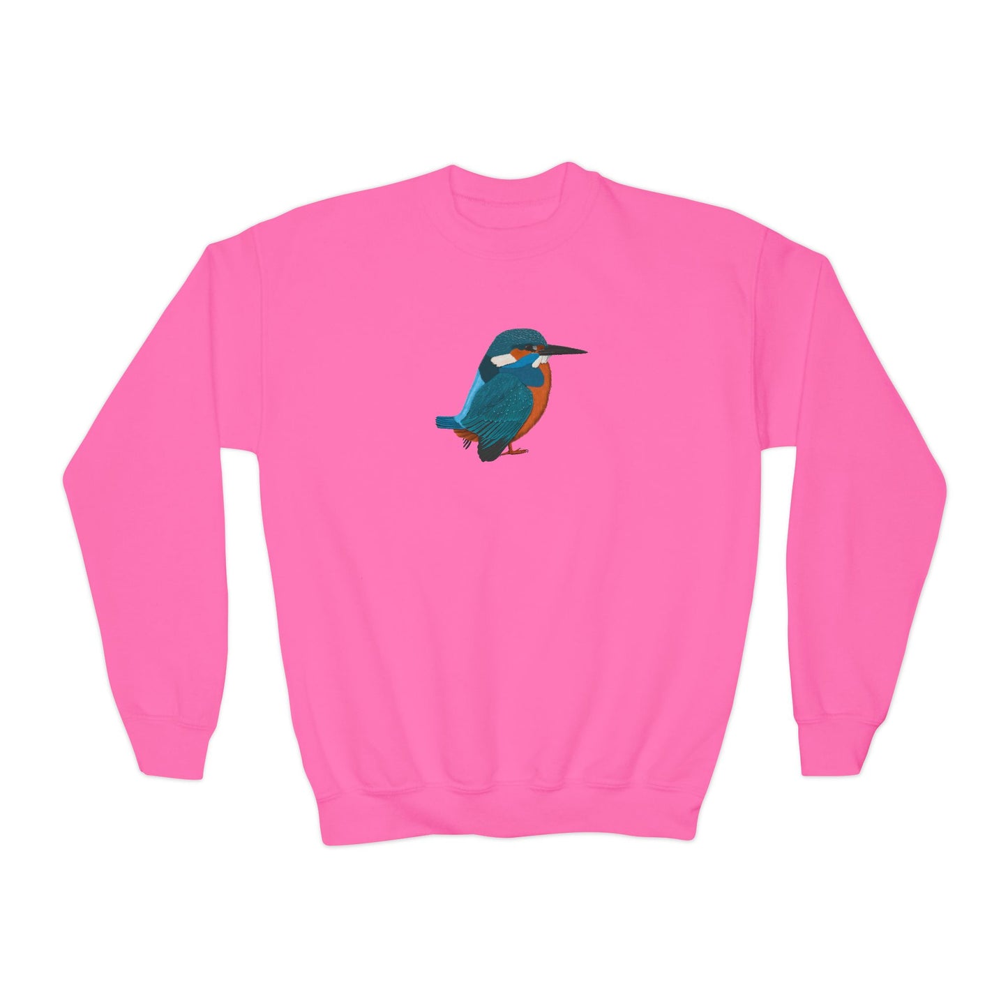 Kingfisher Bird Birdwatching Youth Crewneck Sweatshirt