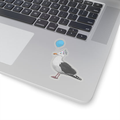 Seagull Birthday Bird Kiss-Cut Sticker