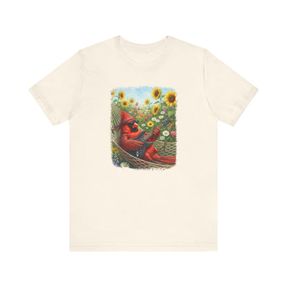 Cardinal Hammock Chillout – Premium Unisex Bird Lovers T-Shirt
