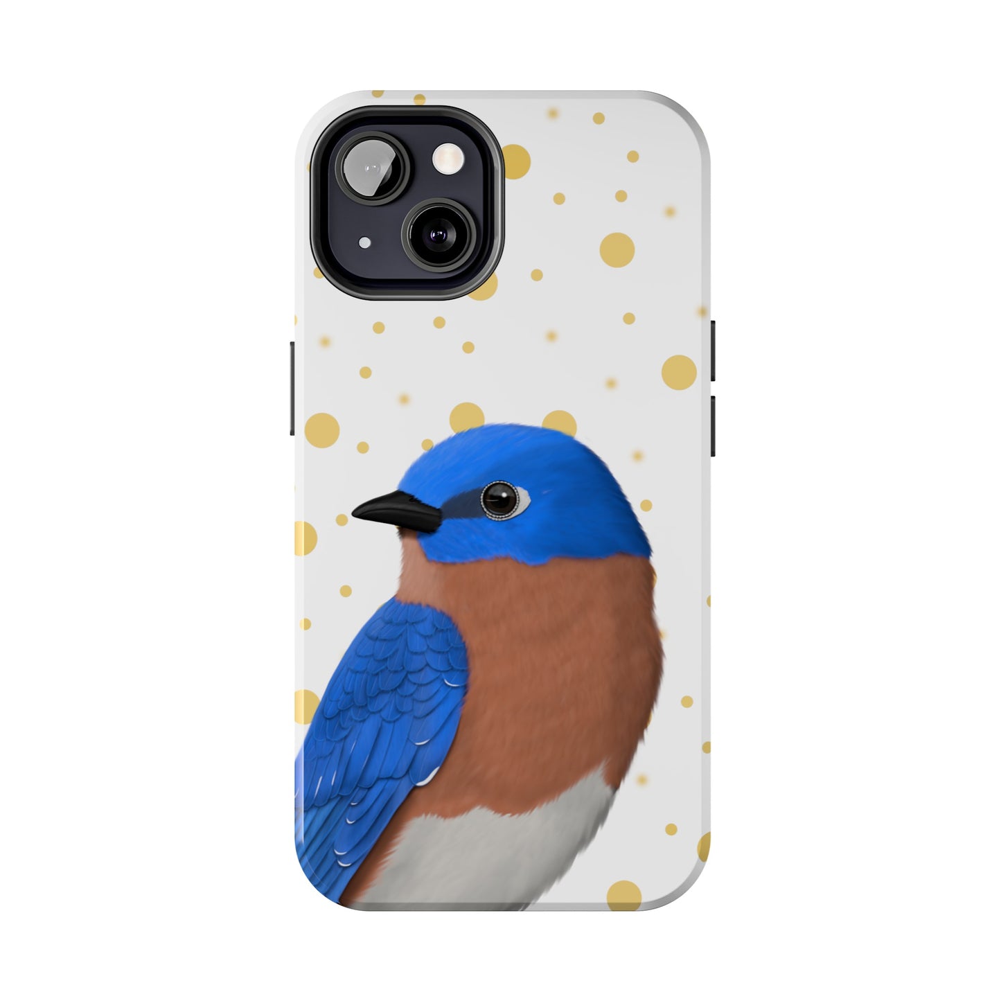 Bluebird Bird Art Tough Phone Case White