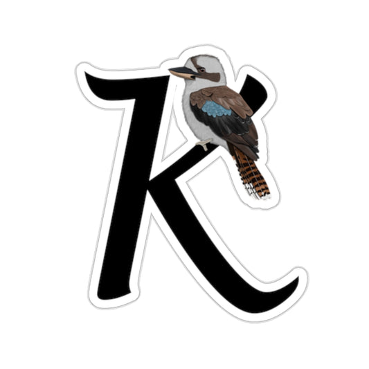 kookaburra letter k bird sticker