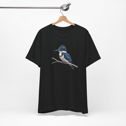 Belted Kingfisher T-Shirt | Unisex Bird Lover Tee | Wildlife Bird Watcher Gift