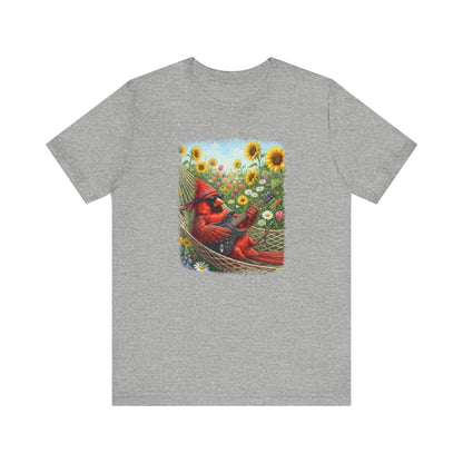 Cardinal Hammock Chillout – Premium Unisex Bird Lovers T-Shirt
