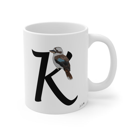 kookaburra letter k bird mug