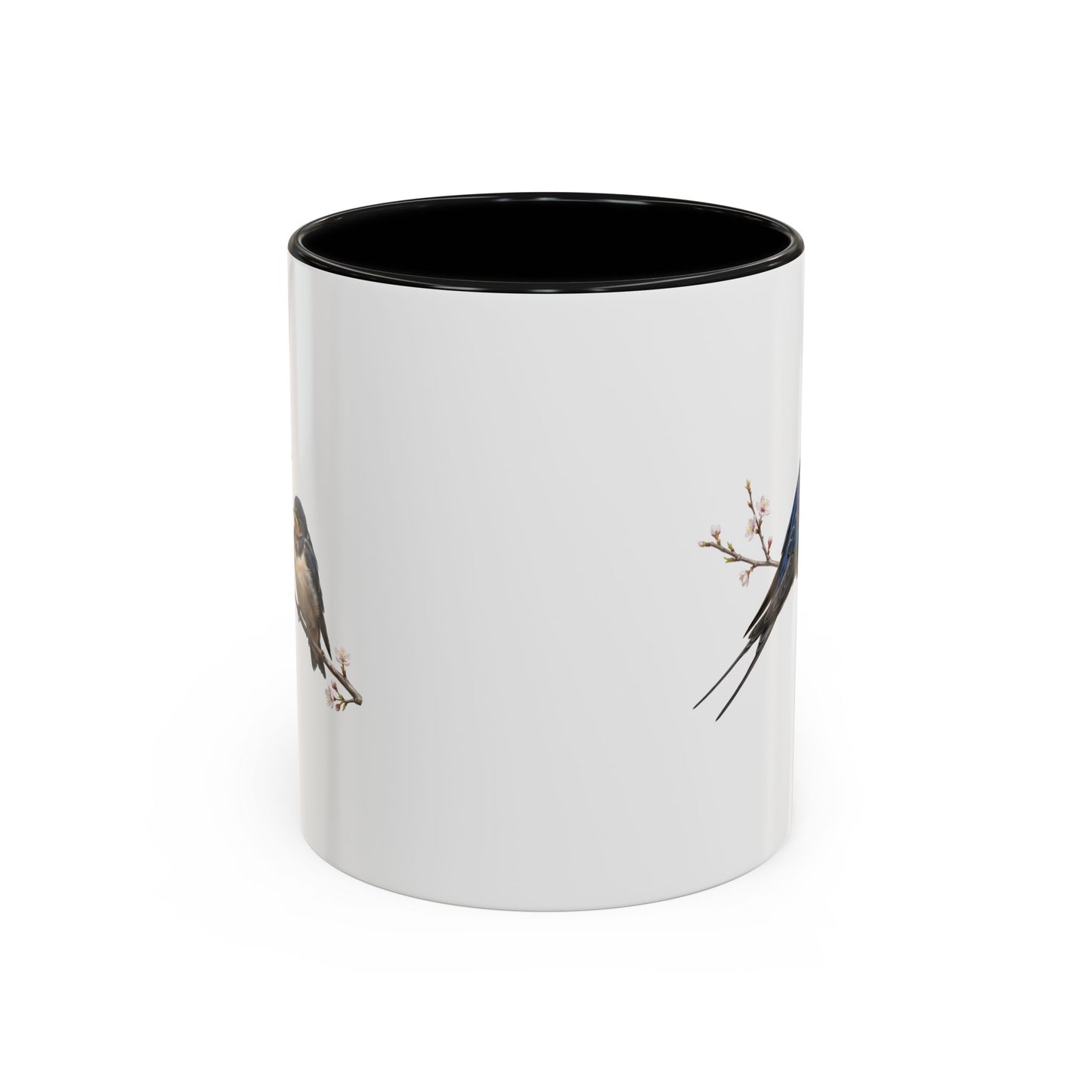 Barn Swallow & Fledgling Two-Tone Mug | Spring Bird Lover Gift